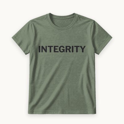 Integrity tee — product photography