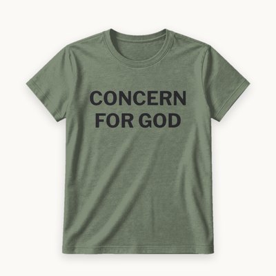 Concern for God tee — product photography