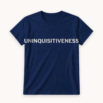 Uninquisitiveness tee — product photography