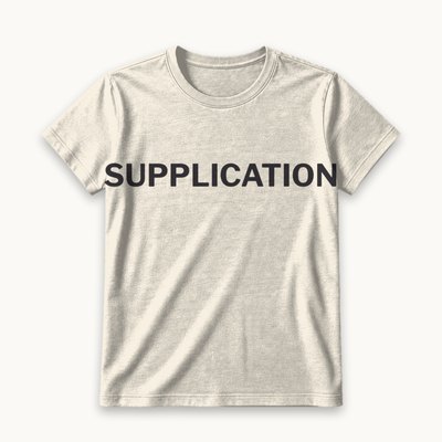 Supplication tee — product photography