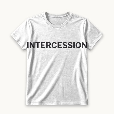 Intercession tee — product photography
