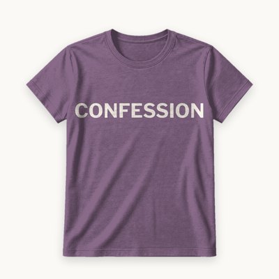 Confession tee — product photography