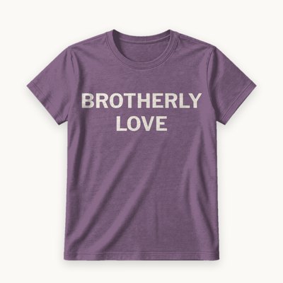 Brotherly Love tee — product photography