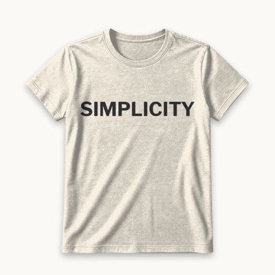 Simplicity tee — product photography