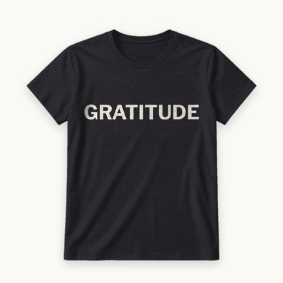 Gratitude tee — product photography