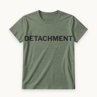 Detachment tee — product photography