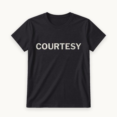 Courtesy tee — product photography