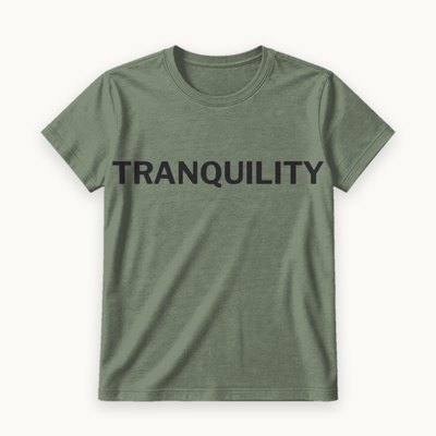 Tranquility tee — product photography