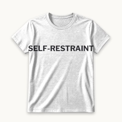 Self-Restraint tee — product photography