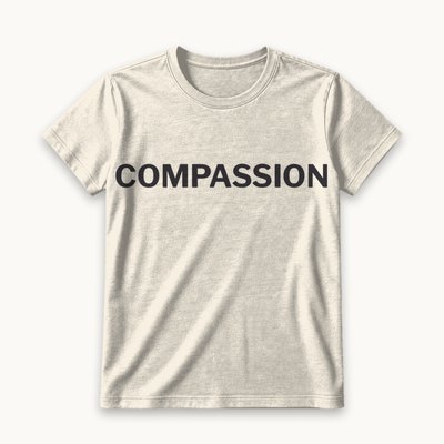 Compassion tee — product photography