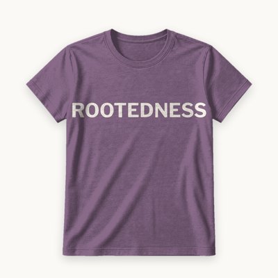 Rootedness tee — product photography