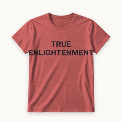 True Enlightenment tee — product photography