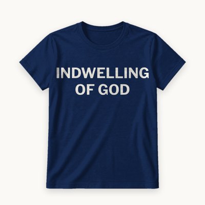 Indwelling of God tee — product photography