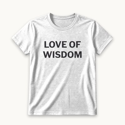 Love of Wisdom tee — product photography