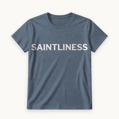 Saintliness tee — product photography