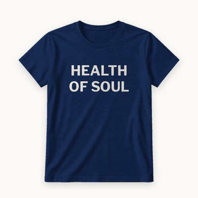 Health of Soul tee — product photography