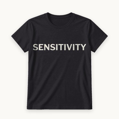 Sensitivity tee — product photography