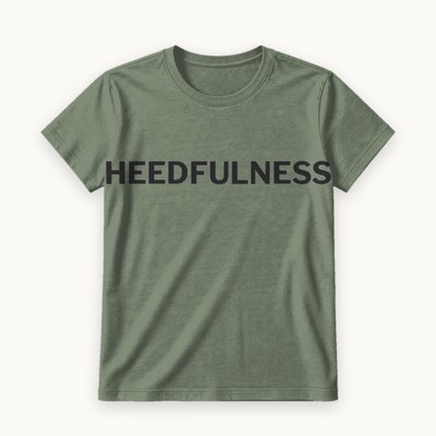 Heedfulness tee — product photography
