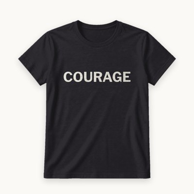 Courage tee — product photography