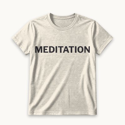 Meditation tee — product photography