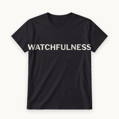 Watchfulness tee — product photography