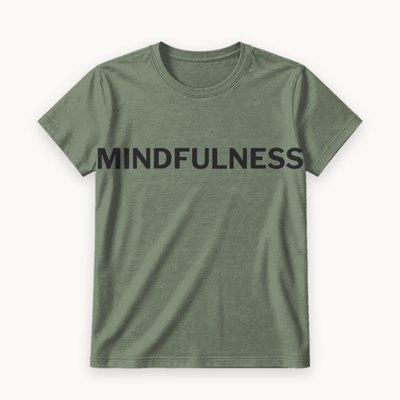 Mindfulness tee — product photography