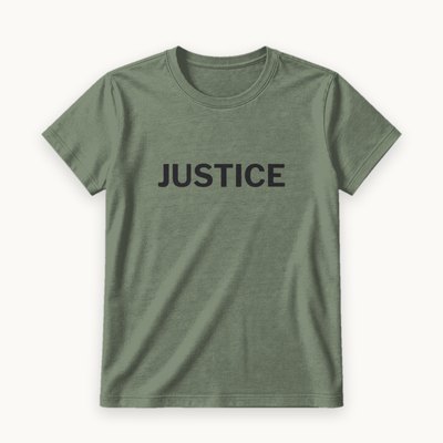 Justice tee — product photography