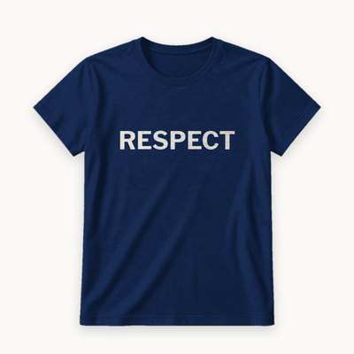 Respect tee — product photography