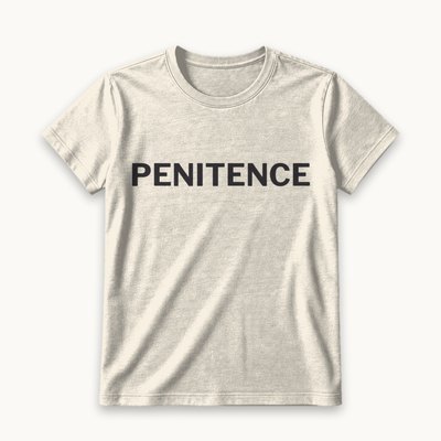 Penitence tee — product photography