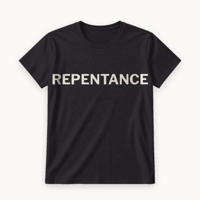 Repentance tee — product photography
