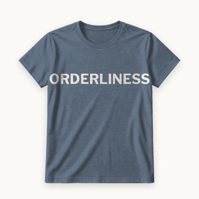 Orderliness tee — product photography