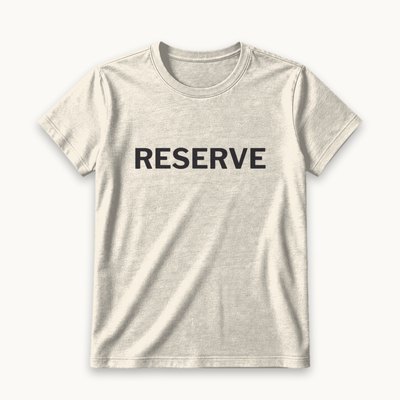 Reserve tee — product photography