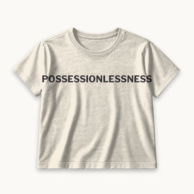 Possessionlessness tee — product photography