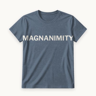 Magnanimity tee — product photography
