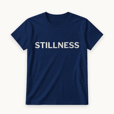 Stillness tee — product photography