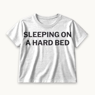 Sleeping on a Hard Bed tee — product photography