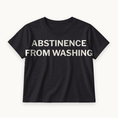 Abstinence from Washing tee — product photography