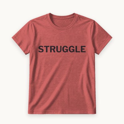 Struggle tee — product photography
