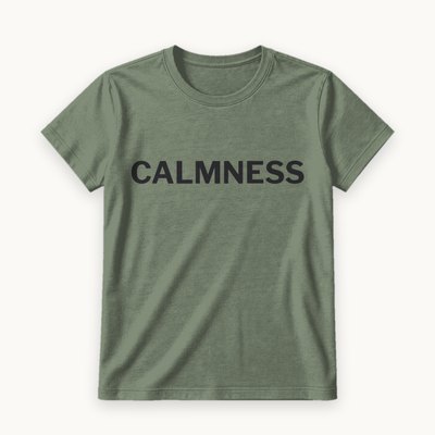 Calmness tee — product photography