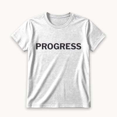 Progress tee — product photography